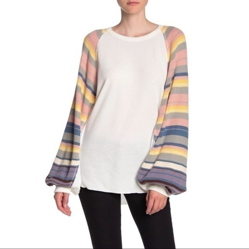 Rainbow Dreams Batwing Sleeve Knit Top